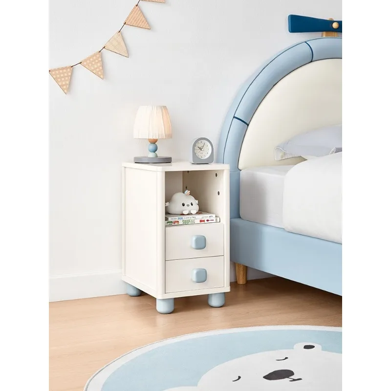 

Children's bedside table simple modern solid wood shelf bedside cabinet storage