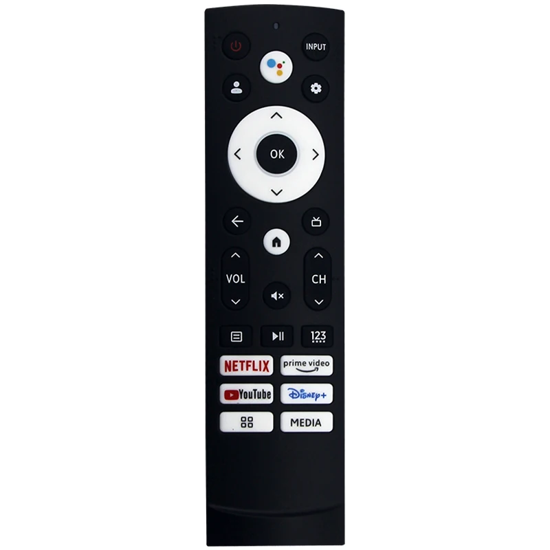 Compatible con Hisense TV 43A65H 43A6H 43A68H 55U6H 55U7G 75A6H, control remoto ERF3S90H, piezas de repuesto, sin función de voz