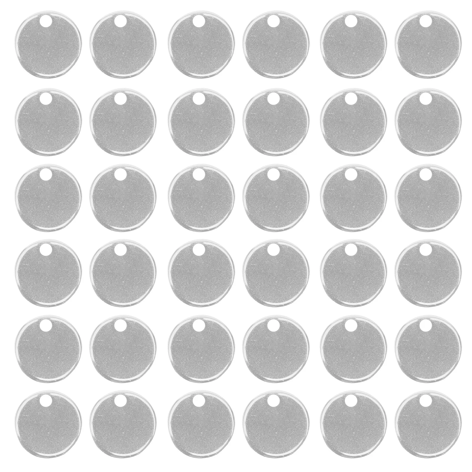 

Stainless Steel Blank Tags for DIY Stamping 100pcs Round Pendants with Hole Jewelry Making Dog Tags Metal Craft Supplies