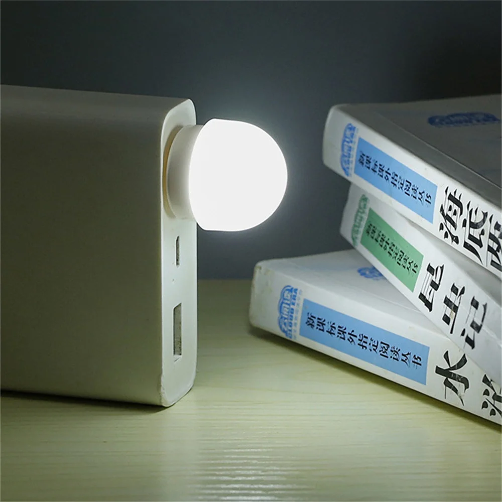 Usb Plug Lamp Mobile Power Charging Usb Small Book Lamps Led Eye Protection Reading Light Small Round Light Night Light