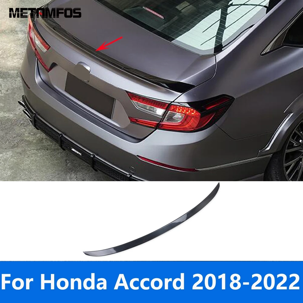 

Задний спойлер багажника на крышу, накладка на крышку для Honda Accord 2018-2021 2022, внешние аксессуары из углеродного волокна, Стайлинг автомобиля