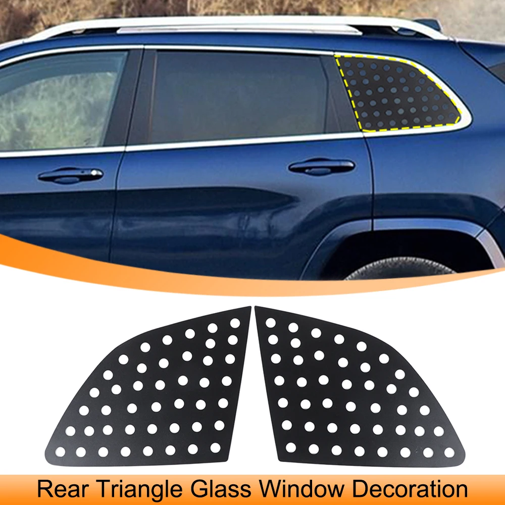 

Car Rear Triangle Window Glass Panel Decoration Cover Trim Stickers for Jeep Cherokee 2014-2021 2022 2023 Exterior Accessories