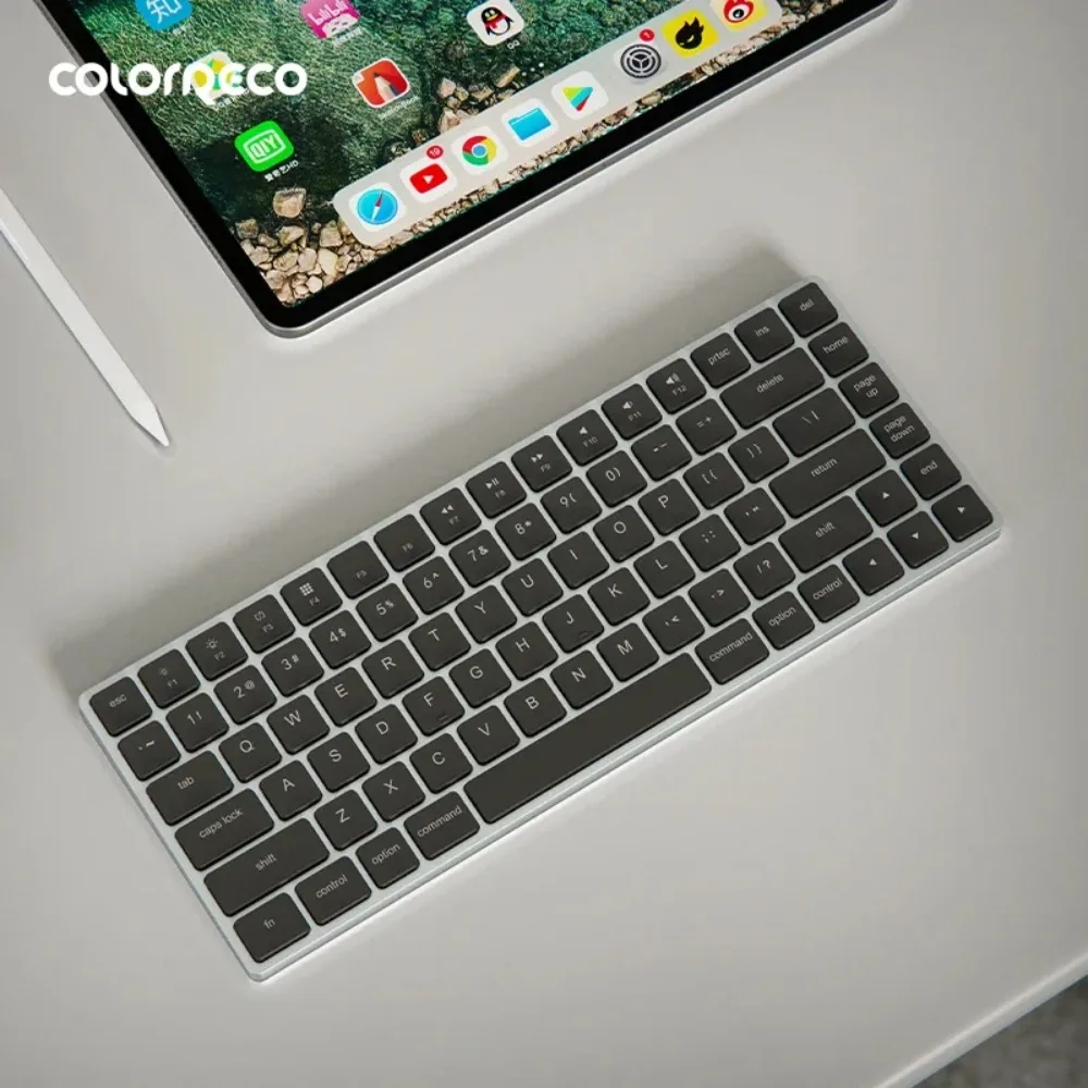

Механическая клавиатура ColorReco Thin84, двойной режим, низкопрофильная, ультратонкая, беспроводная Bluetooth-клавиатура, аксессуары для офисных Mac