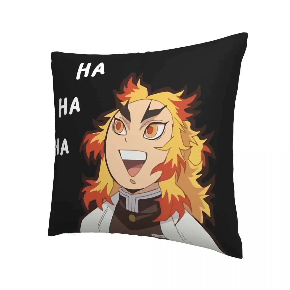 Kyojuro Rengoku Funny HA HA HA Throw Pillow Case Meme Short Plus Cushion Covers For Home Sofa Chair Decorative Backpack