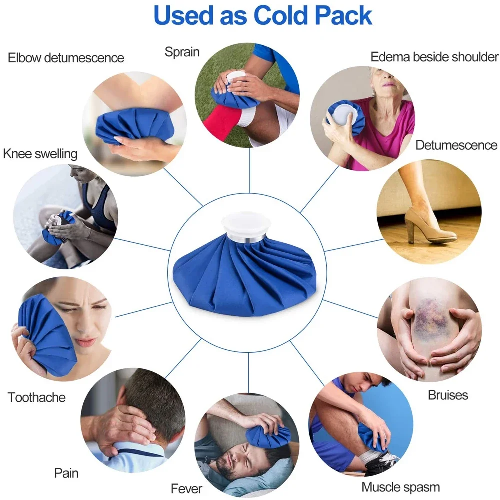 Ice Cold Pack Reusable Ice Bags Hot Water Bag for Injuries,Hot Cold Therapy and Pain Relief with Elastic Breathable Support Wrap