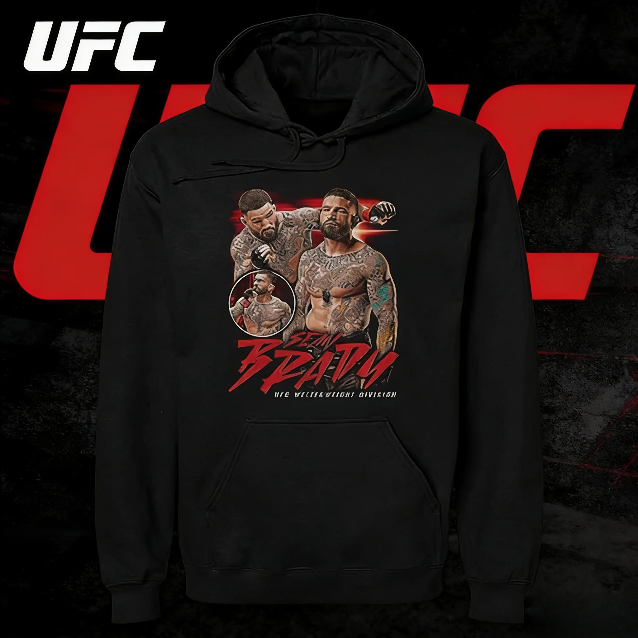 UFC Player "Naughty Boy" Sean Strickland-themed Hoodie 2025-26 Autumn/winter Pure Cotton Loose Casual Men's and Women's Hoodie