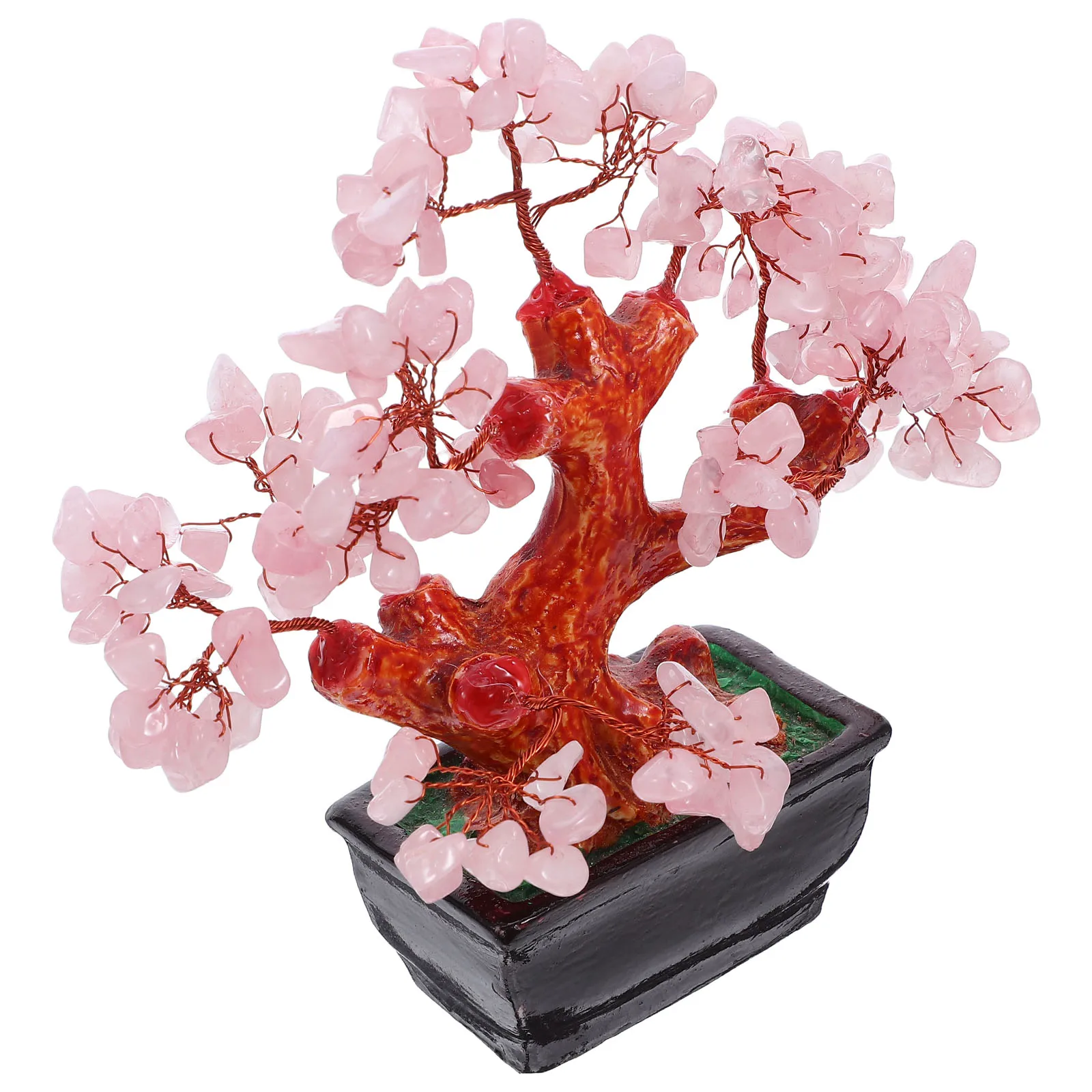 

Bonsai Crystal Tree Statue Home Decor Ornaments Decoration for Luck Resin Style