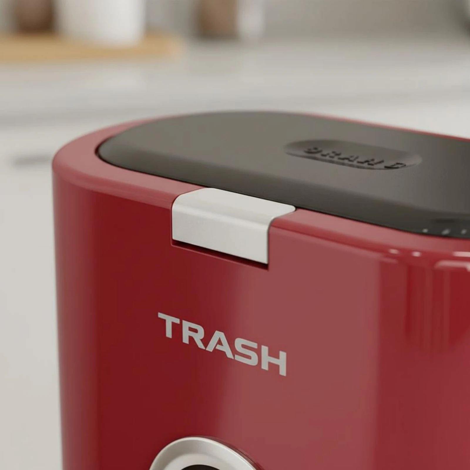 Slim Trash Bin Double Inner Container Press Lid Trash Can Narrow Slim Bin Space Saving Household Storage Modern Look