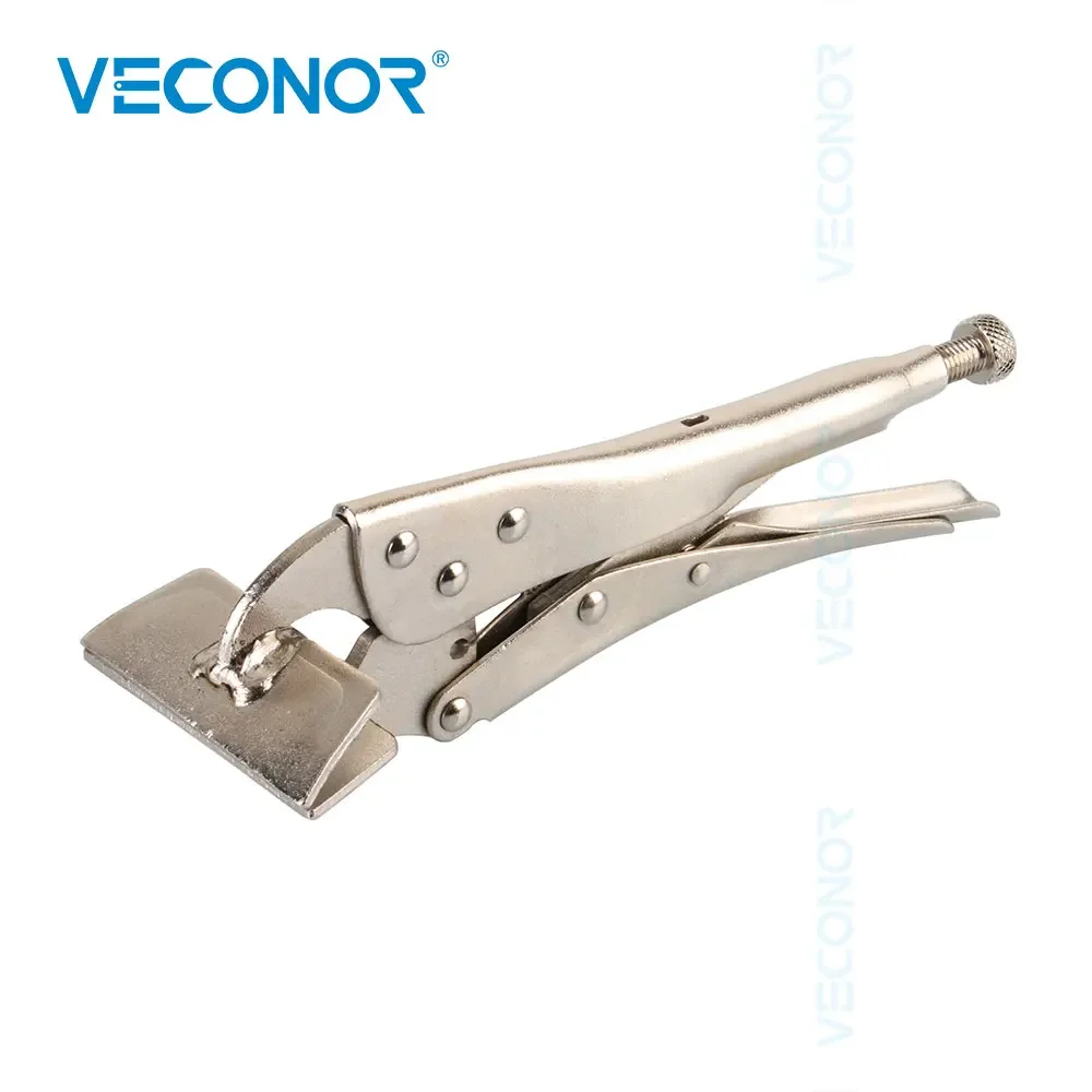 

10 inches Flat Nose Locking Pliers Adjustable Clamp Grip Tool High-carbon Steel for Fixed Clamping Welding