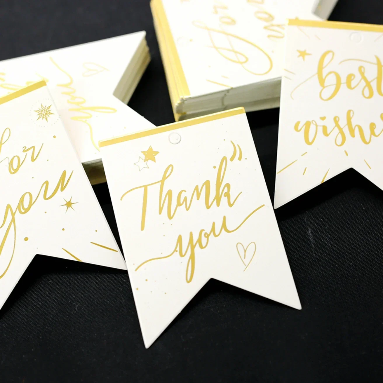 Golden Thank You Tag, Gift Tags, Wedding Thank You Tags,Thank You Printable, Favor Tag 50pcs/lot