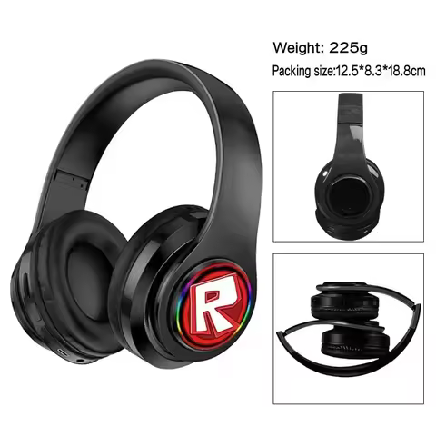 Game Cartoon Roblox Bluetooth Earphones Gaming Headset Foldable Headset Anime Peripheral Student Children Birthday Gifts
