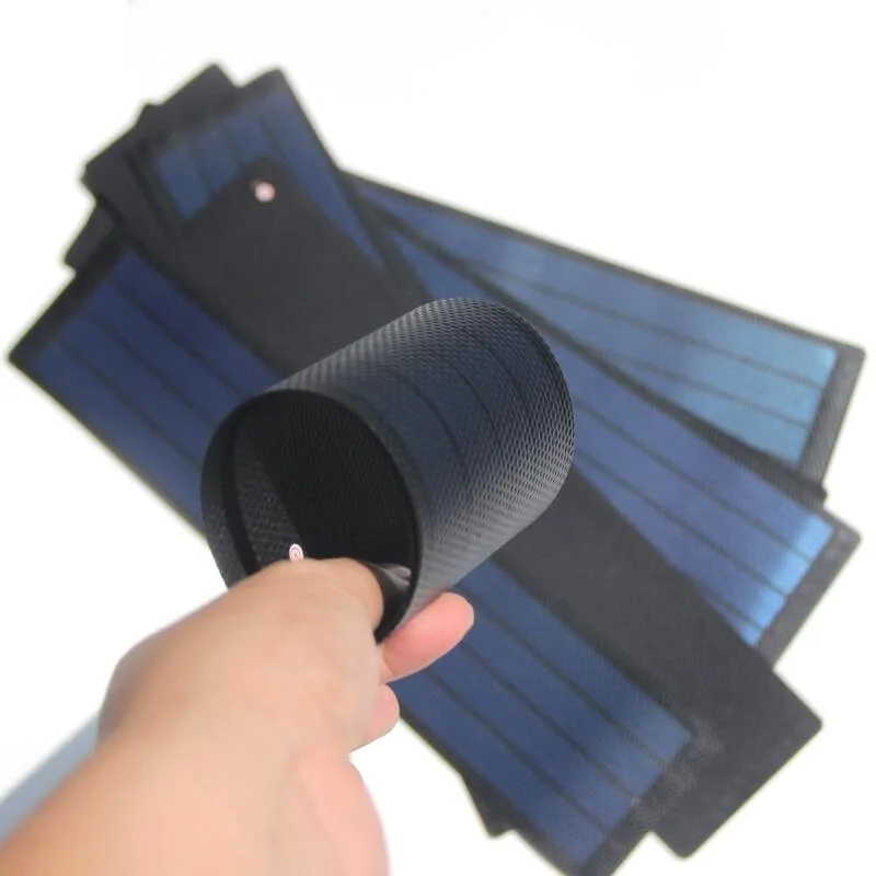 1PC 2W 6V Solar Panel Flexible Amorphous Silicon Thin Film Solar Cell DIY Waterproof Can Be Curled For Solar System