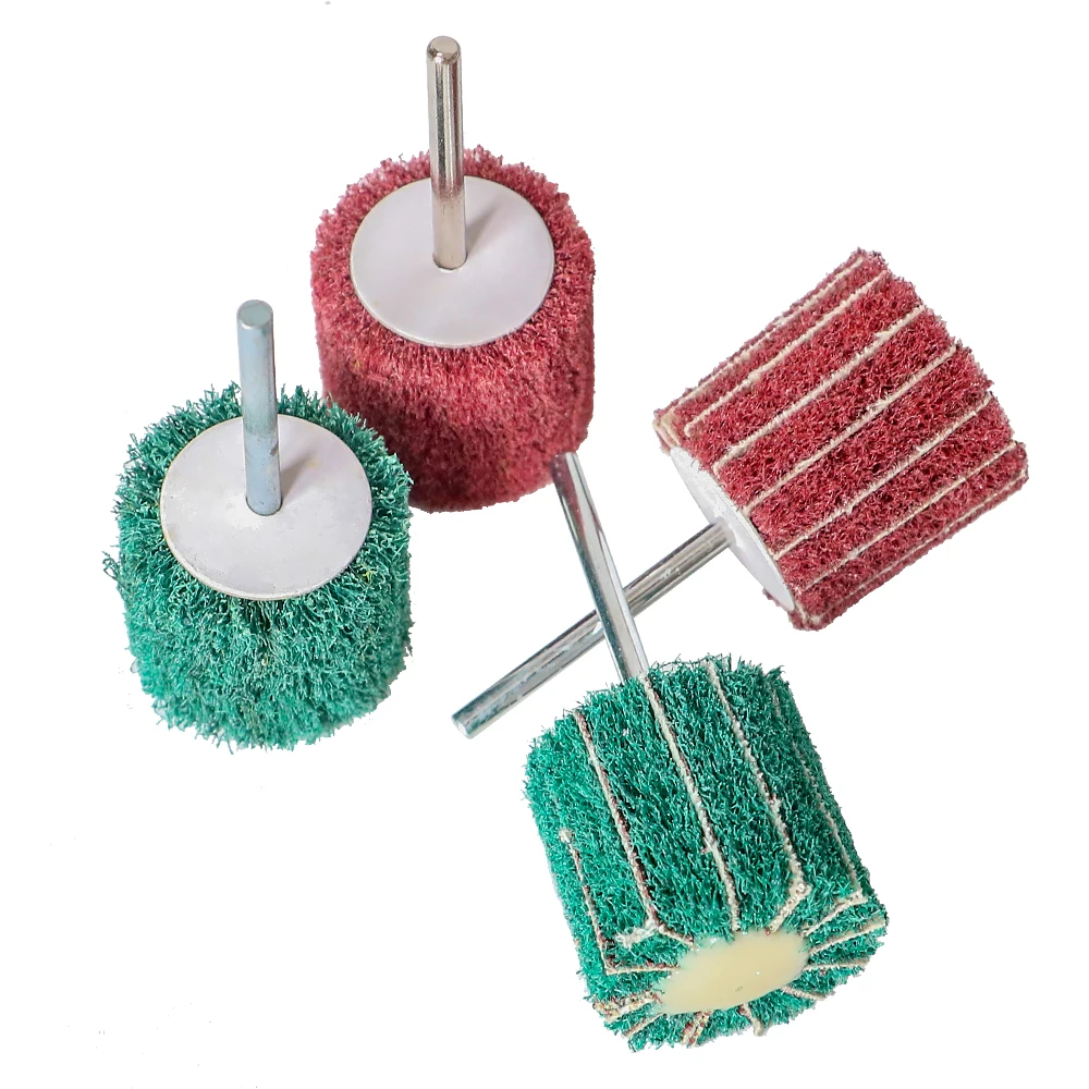 

Mini Drill Abrasive Brush 3mm Shank Nylon Buffing Polishing Wheel for Dremel Rotary Tool Accessories Set