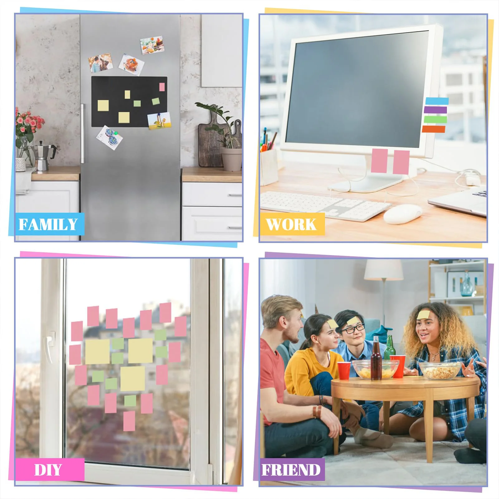 

Multicolor Stick Notes Set Easy to Mark Improving Learning and Work Efficiency Gift for Children's Day Thanksgiving