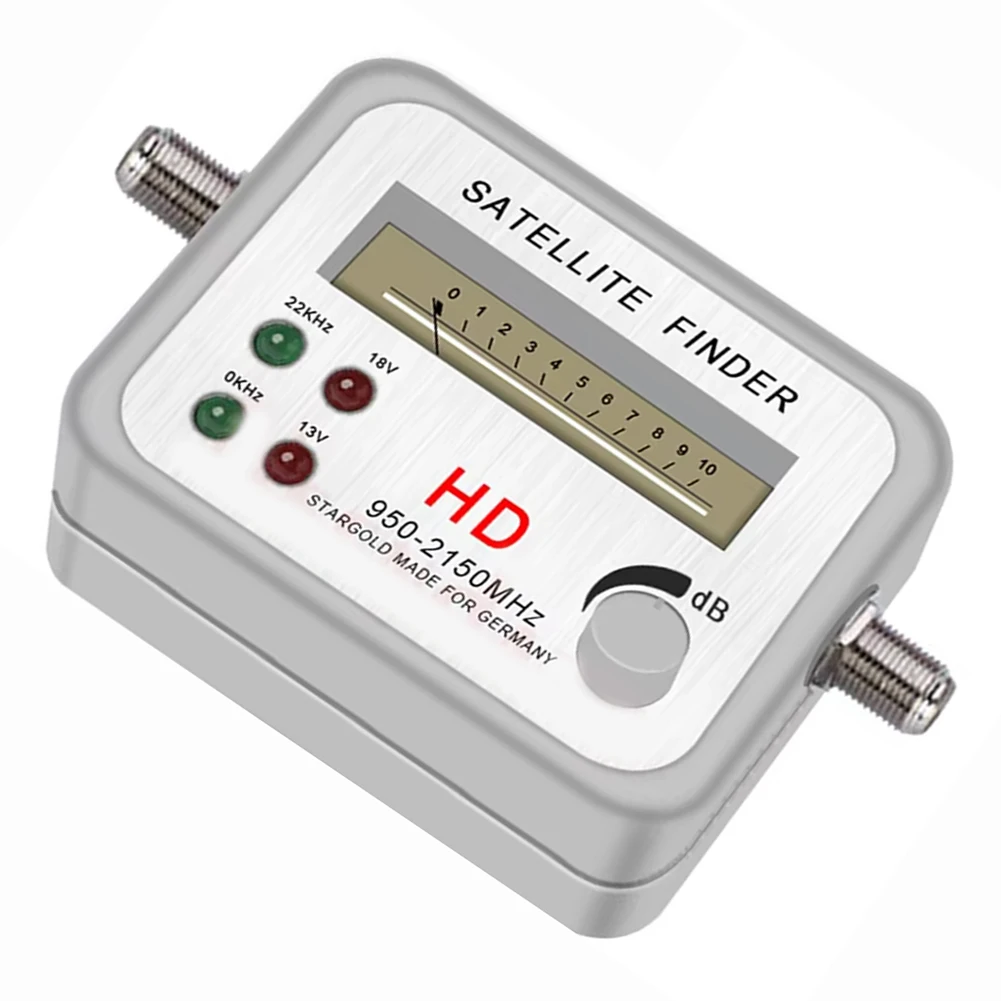 Buscador de satélite de alta definición para TV, instrumento de señal Digital, frecuencia de entrada de 950MHz-2150MHz, estrella luminosa indicadora interna de 22Khz