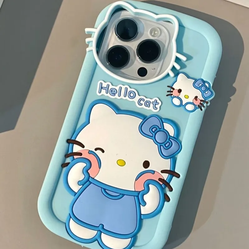 

Cartoon Kitty Cat Case For Iphone 16 Pro Max Kawaii Hello Kitty Case Apple 16 15 14 13 Pro Iphone 12 Silicone Protective Case