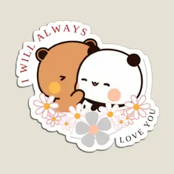 I Will Always Love You Bubu And Dudu 202 Magnet Colorful for Fridge Organizer Kids Stickers Magnetic Children Baby Decor Home