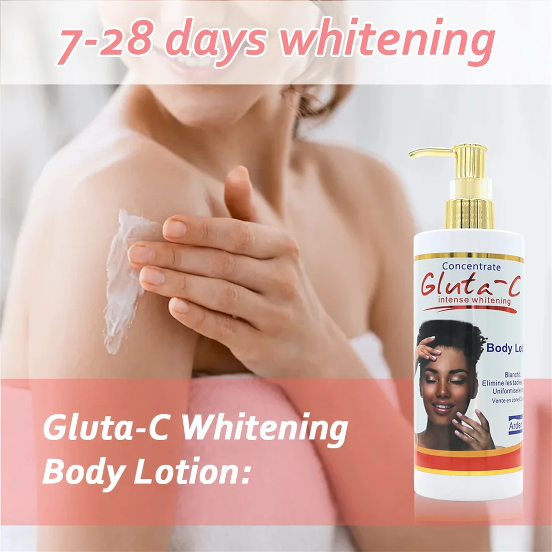 

Gluta-C Whitening Body Lotion Rich Emollients to Nourish Dry Skin Keep Skin Moist Smooth Delicate Tender and Elastic Care Lotion