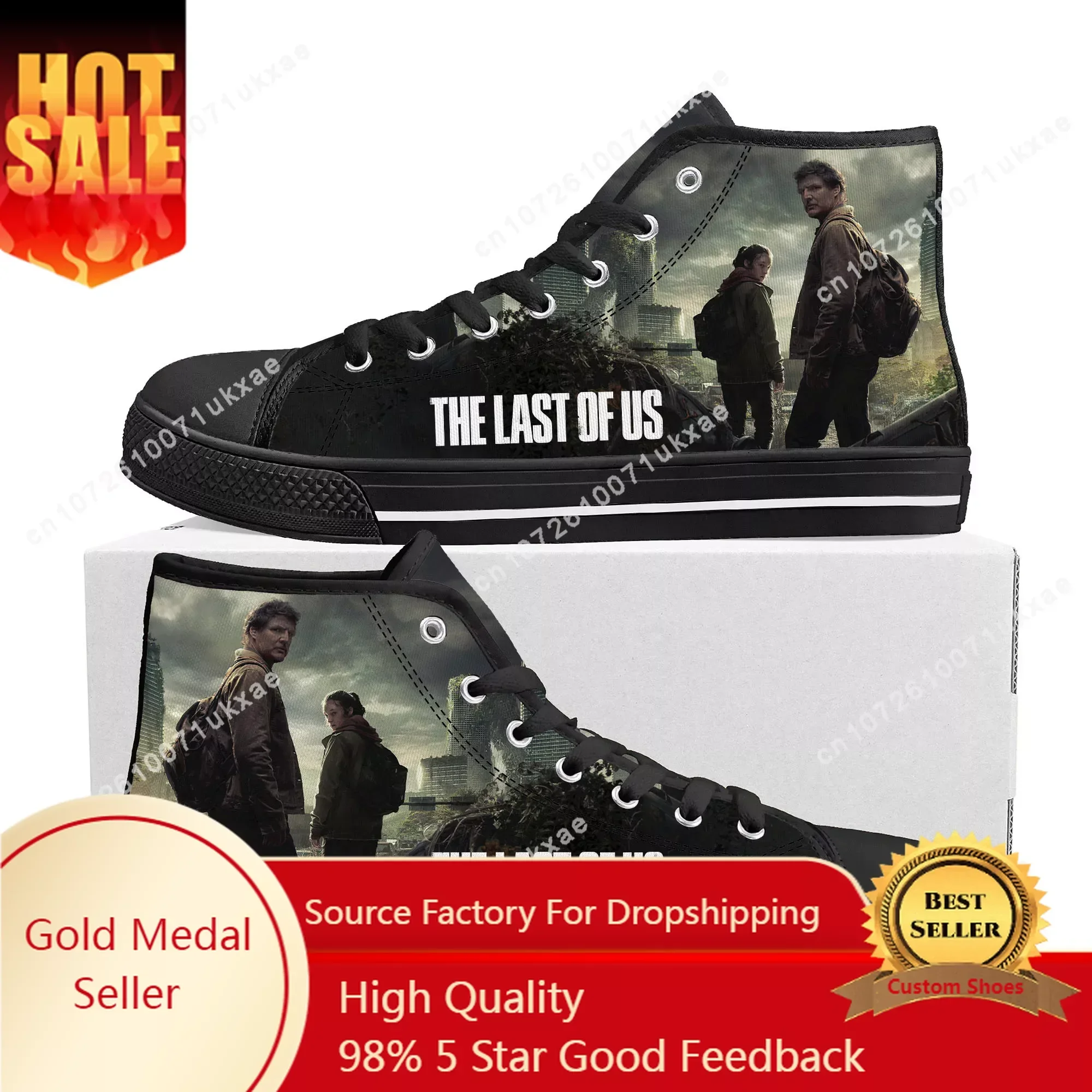 

The Last Of Us Fireflies High Top Sneakers Mens Womens Teenager Canvas Sneaker Casual Custom Made Shoes Customize DIY Shoe