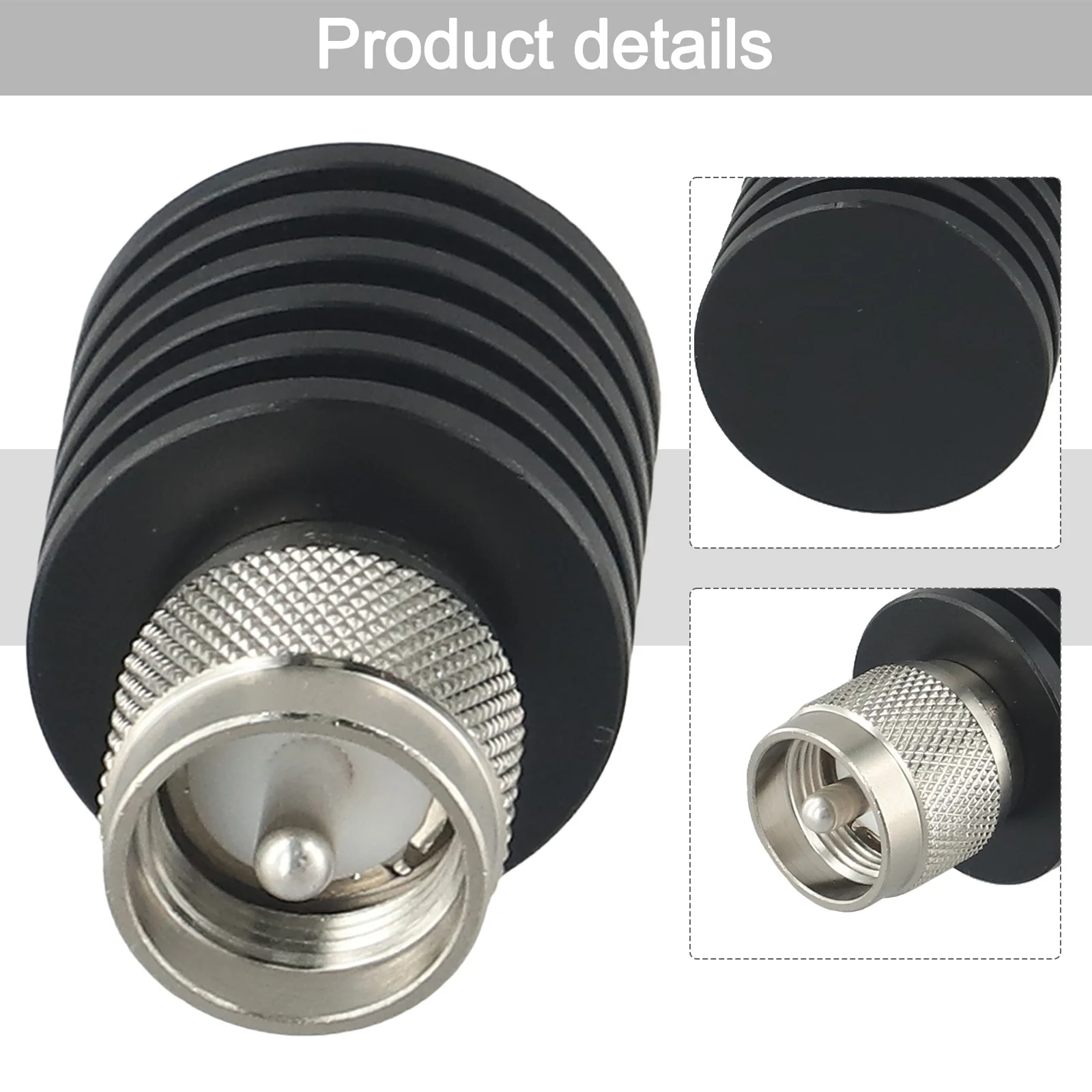 RF Coaxial Dummy Load Resistor, UHF PL259 Male Connector, 5-100W, 50Ω, 0-1GHz, Suitable For SO-239 Electrical Equipment Tools