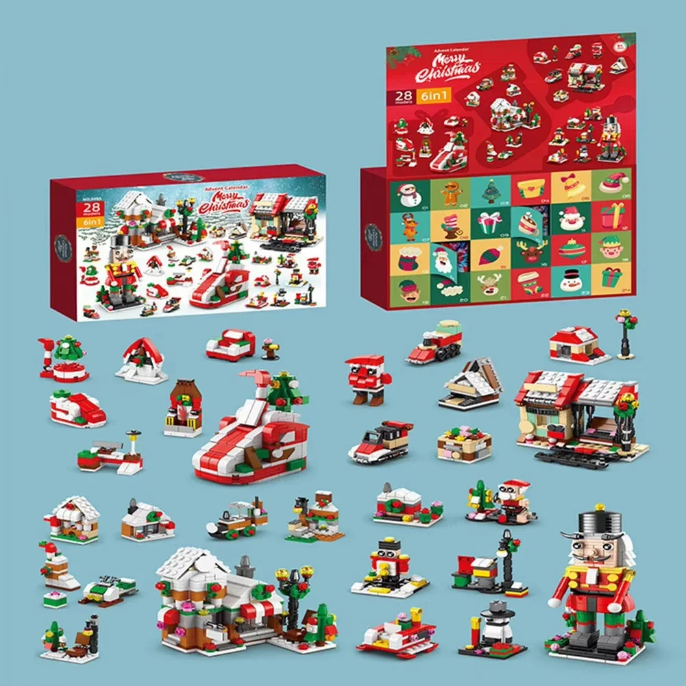 

Advent Calendar Kids With Christmas Building Blocks Diy Santa Block Calendar Christmas Countdown Building Blocks Built Calendar