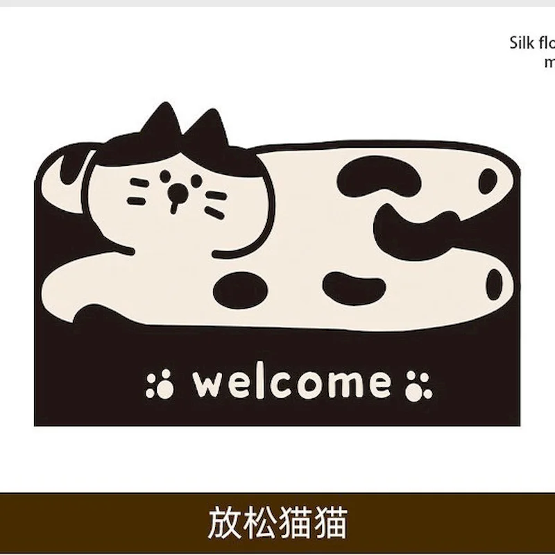VIKAMA Cute Cartoon Sausage Dog Cat Horse Door Mat Anti slip Dust Collection Welcome Door Mat Entrance Home Decoration