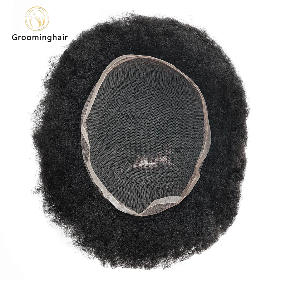 6mm 아프로 가발 6mm 360 직조 곱슬 남자 헤어 유닛 인간의 머리카락 남성 가발 아프로 곱슬 짧은 가발 남성 헤어 시스템