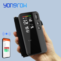 Yongrow Upper Arm Blood Pressure Monitor Heart Rate Digital LED Display Rechargeable Tonometer Portable Large Screen App Link