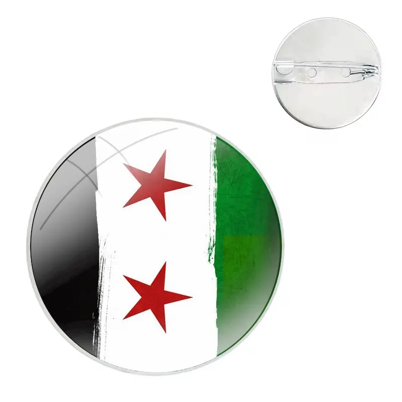 Syria Flag Pins Badge Metal Brooches For Clothes Backpack Decoration gift