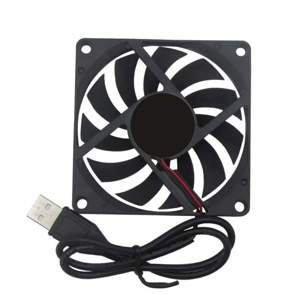 Useful  Fan Cooler Lightweight 8cm USB Connector Fan Cooler Stable ABS Radiator for Wireless Router