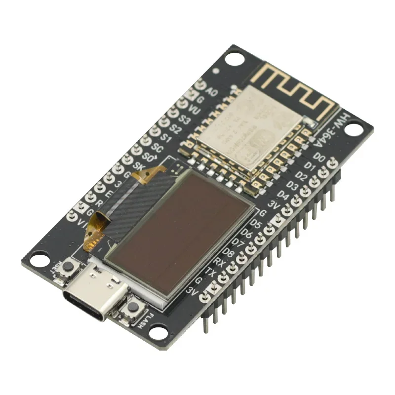 Płyta rozwojowa NodeMCU ESP8266 V3 z wyświetlaczem 0.96 Cal OLED CH340 ESP-12F moduł WiFi TYPE-C dla Arduino/Micropython NEW