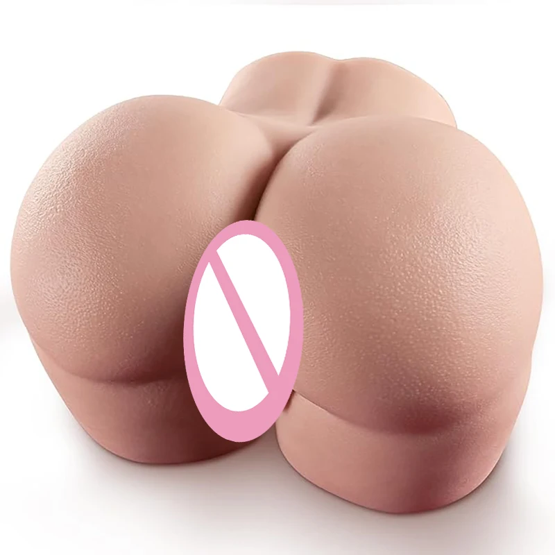 Male masturbation doll with pocket pussy, realistic skin texture, soft female buttocks and vagina, adult sex toy, with 2-hole de