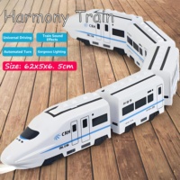 New electric universal simulation high speed train Harmony train free assembly of parent child high speed train children's toy