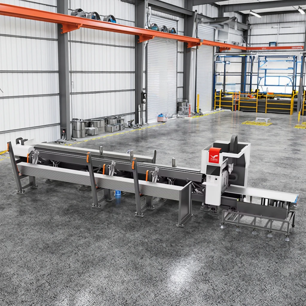 6024 Double Chucks Automatic Pipe Loading & Unloading Laser Cutting Machine Metal Tubes 1000W-6000W Laser Cutter