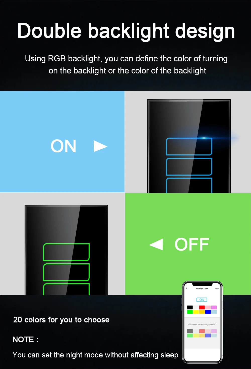 New Design High Quality Tempered Glass Panel Touch Smart 1 Gang Light Wall Switch Work With    Wifi Zigbee Goole Home Alexa