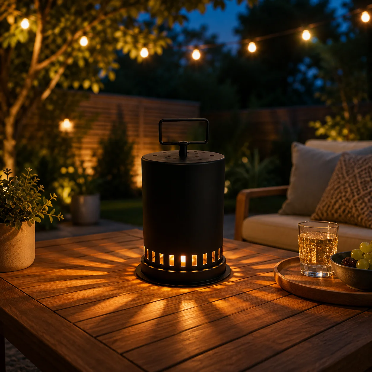 Portable Candle Heater Lantern for Outdoor Use