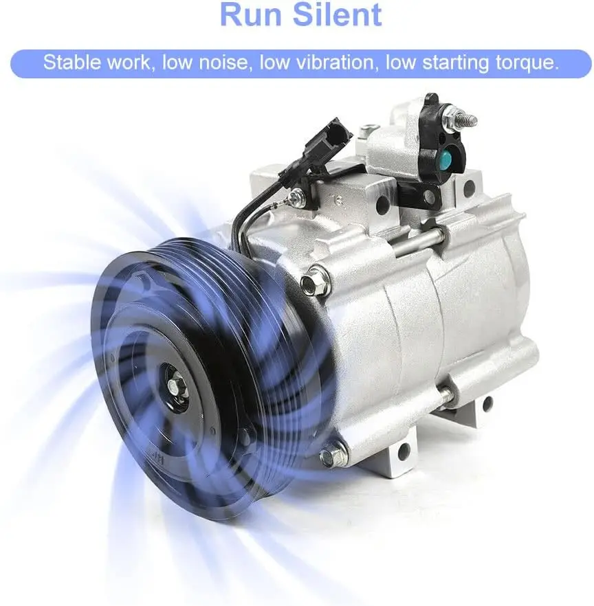 

BYMAOCAR AC Compressor Fit for Hyundai Santa Fe 3.5L 2003 2004 2005 2006, CO 10921C