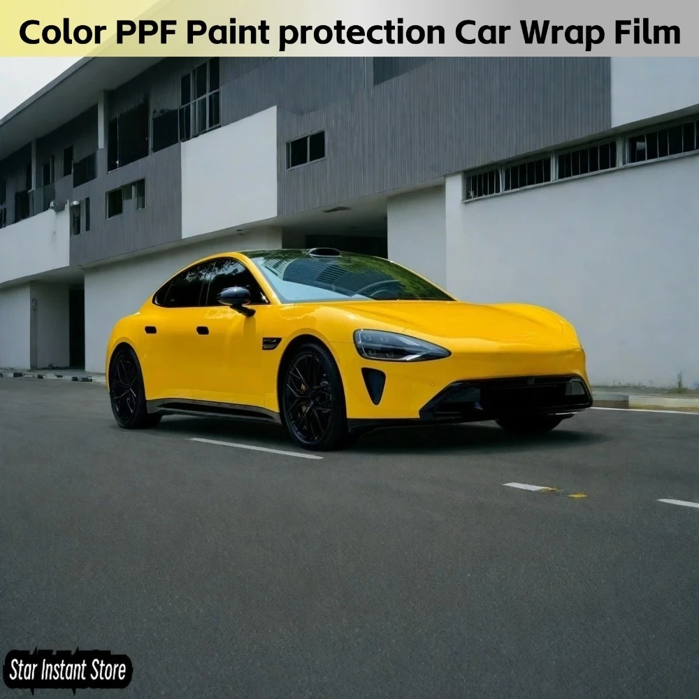 

TPU Color PPF Crystal Sunflower Yellow Vinyl Car Wrap Premium Paint protection Film Anti Scratch High Good Quality Film