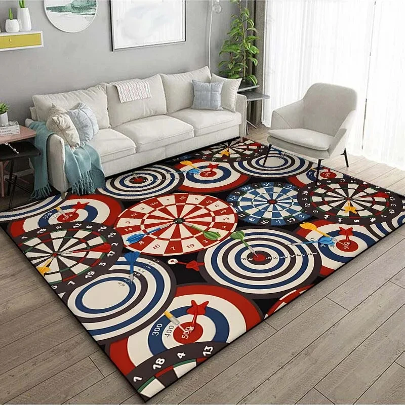 Color Dart Pattern Rug Puzzle Game Dartboard Carpets Living Room Bedroom Bedside Bathroom Floor Mat Sofa Mat Home Decor Doormat