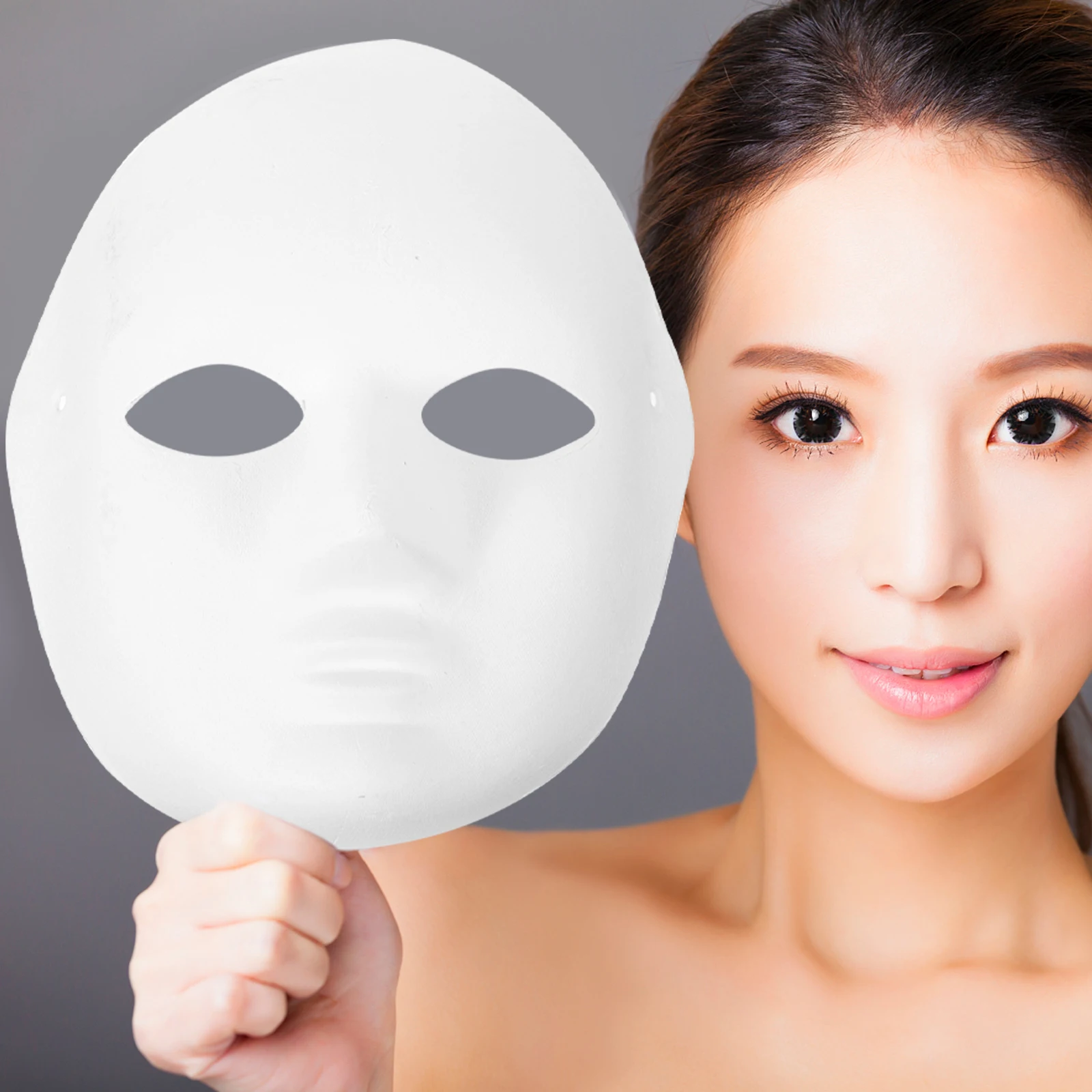 

8 Pcs Make up DIY Pulp Mask Work Masquerade Cosplay Paintable Blank Masks Decoration