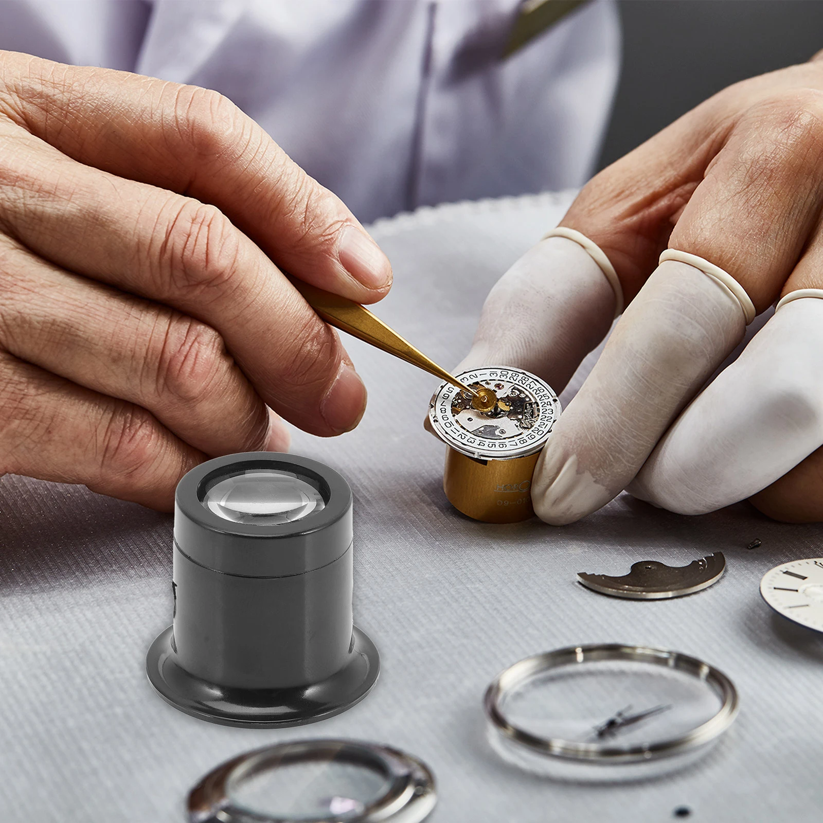 

1Set 10x Practical Repairing Magnifier Watch Repairing Loupe Magnifying Glass Jeweler Magnifier Watchmakers Repairs Tool