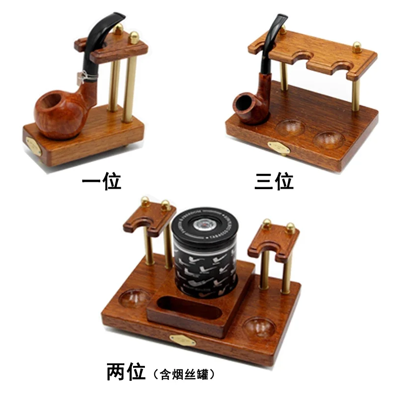 

Solid wood pipe holder Pineapple wood pipe holder Metal stent
