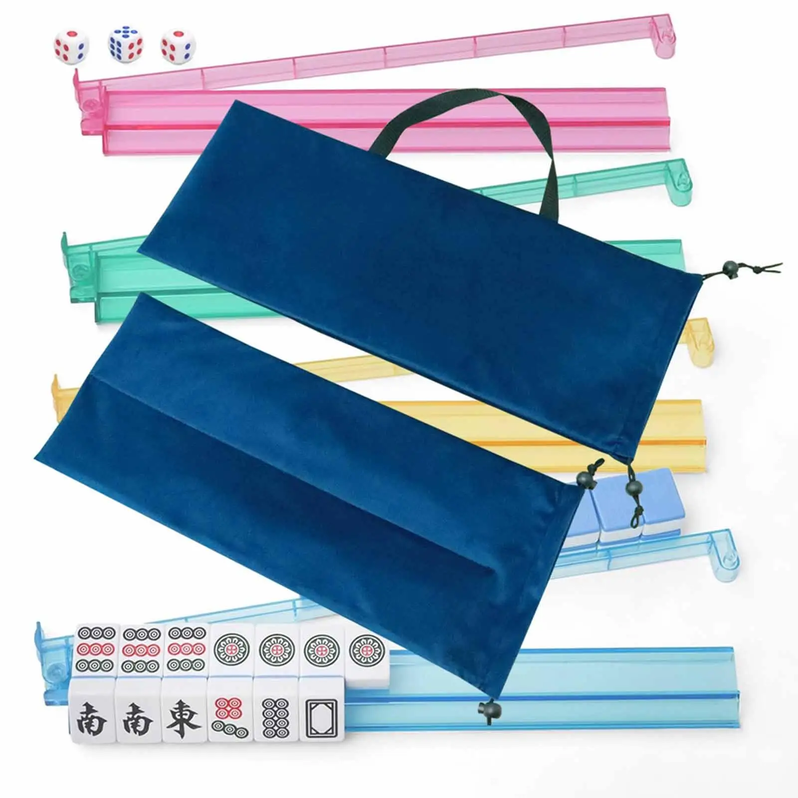 

Mahjong Rack Storage Bag Empty Drawstring Bag Tote Handbag Portable Easy Transport Sleeve Pouch for Pushers Rack