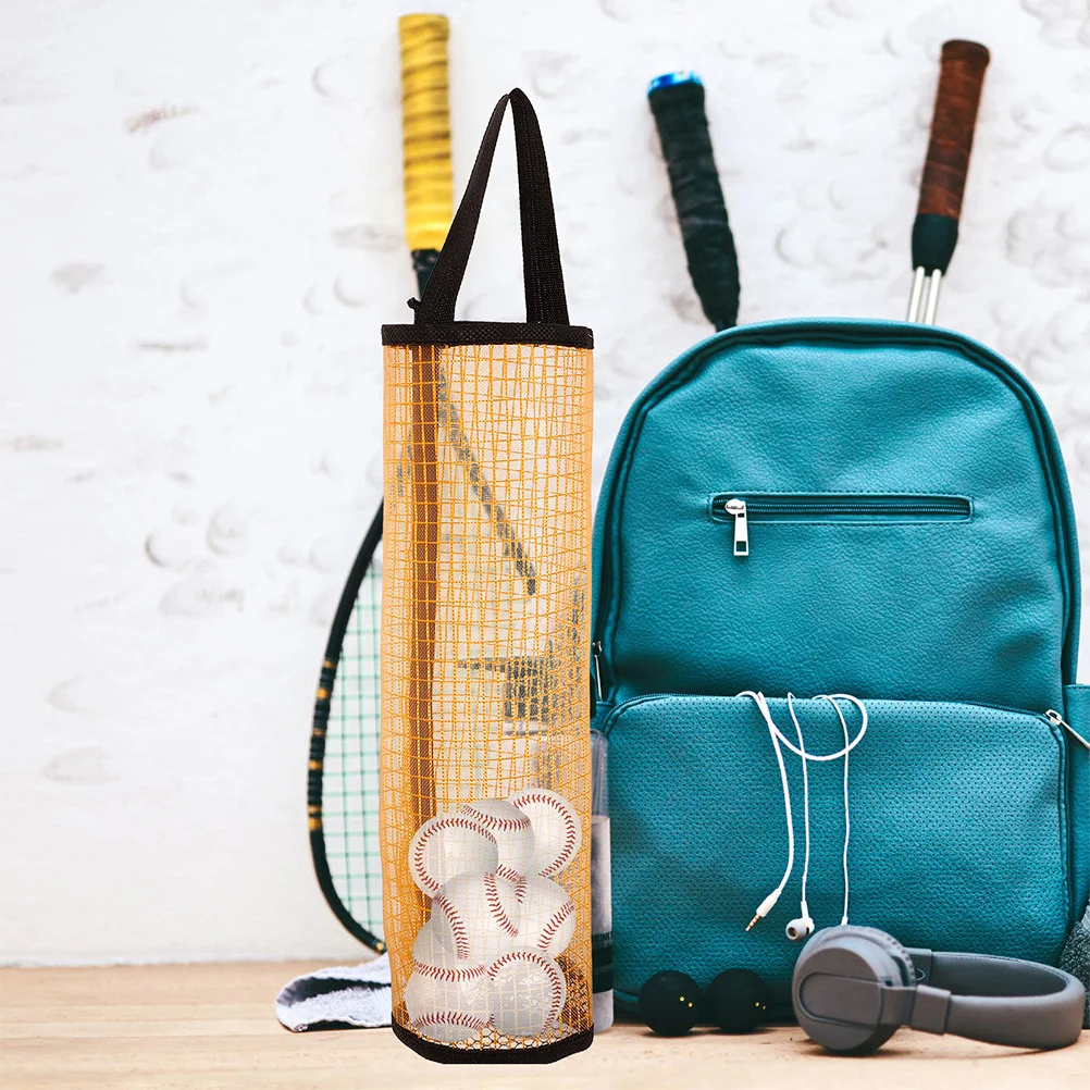 

2 шт. сетчатых прочных настенных органайзеров для хранения теннисных мячей, портативные чехлы для аксессуаров для пиклбола и спортивного инвентаря