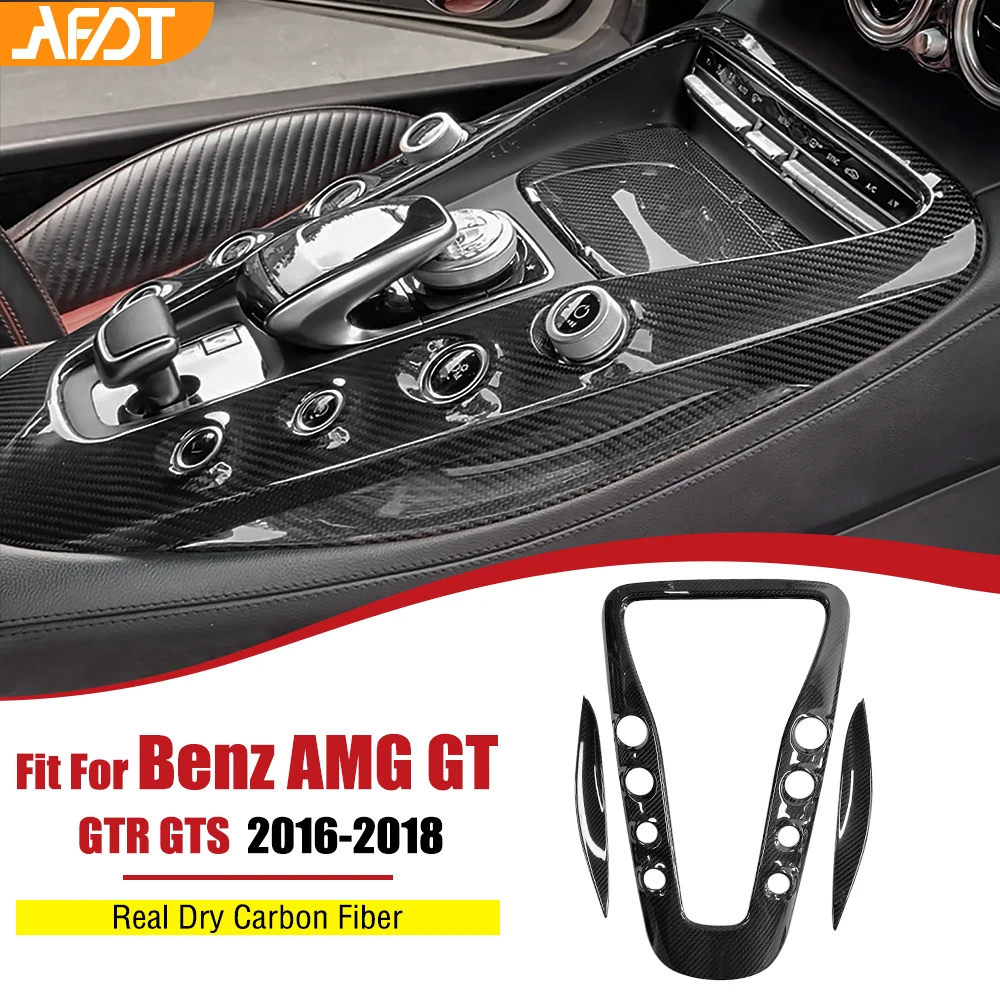 

AFDT For Benz AMG GT GTR GTS 2016-2018 C190 R190 Car Interior Real Carbon Fiber Center Console Gear Shift Side Panel Covers