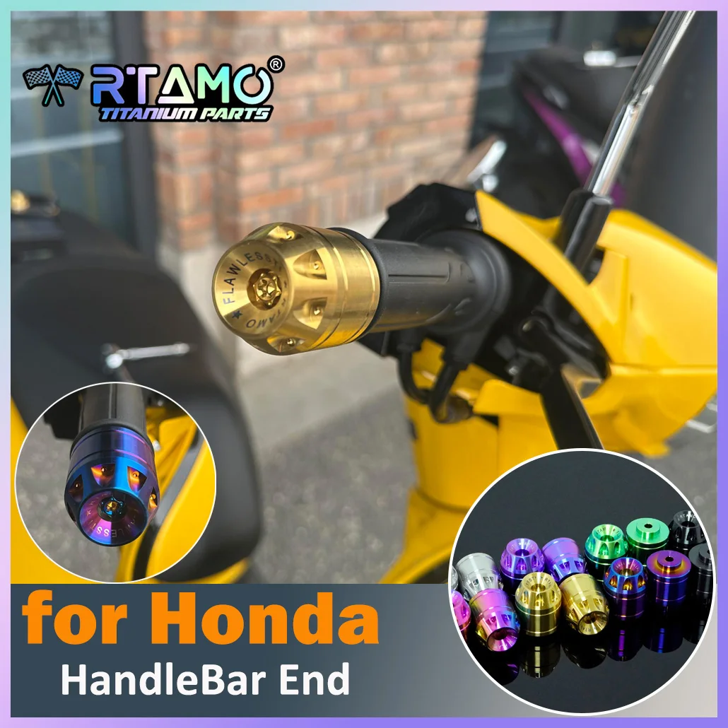 RTAMO Titanium Bolt HandleBar End with Screw for Honda Forza350 ADV160 PCX160 NS150LA