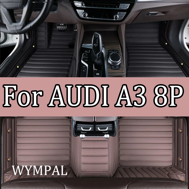 

Роскошные автомобильные коврики для AUDI A3 8P sportback 2008 2009 2010 2012 2013, пользовательские автомобильные подушечки для ног, автомобильный коврик