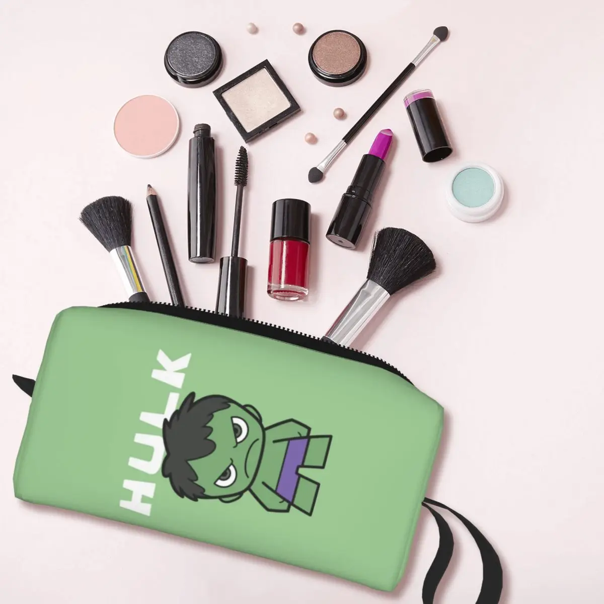 Custom Cute Mini Hulk Travel Cosmetic Bag Women Makeup Toiletry Organizer Ladies Beauty Storage Dopp Kit