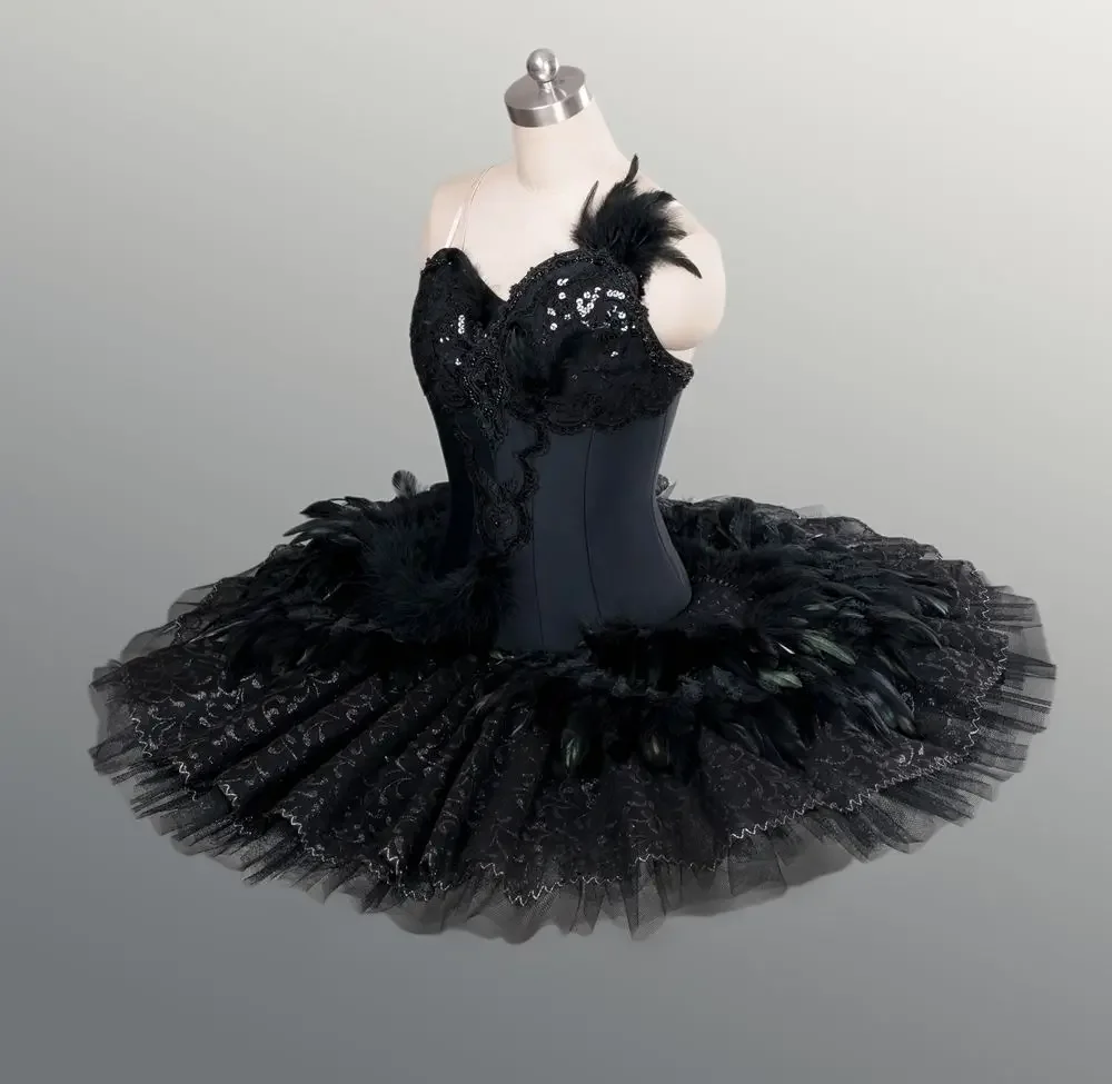 ballet tutu Pancake Platter dress Swan Lake Tutu Odile Ballet Costume black Swan Variatio Feather Dance Costume customized tutu