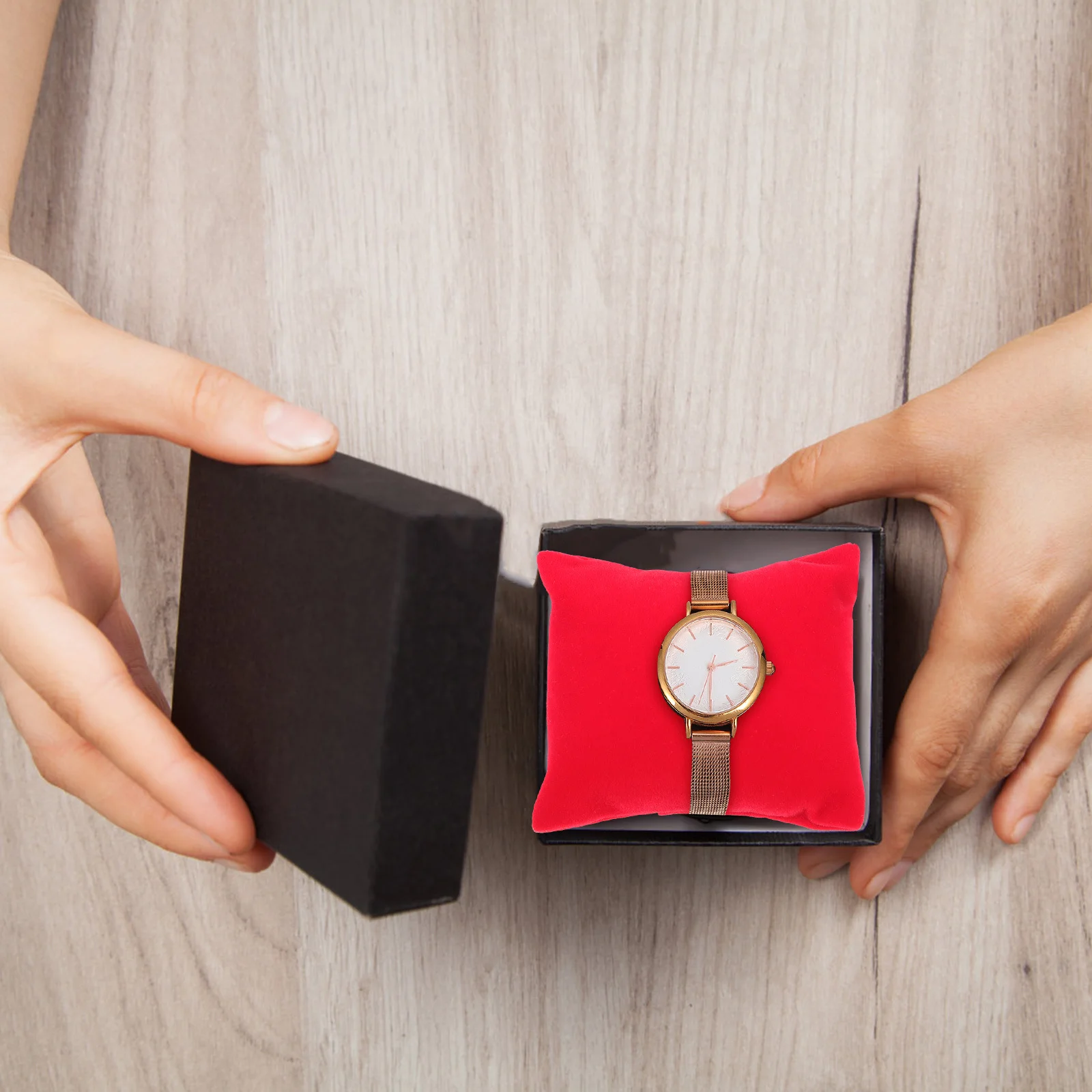 

4Pcs Watch Display Pillow Small Soft Jewelry Display Mat Protective Cushion for Bracelet Bangle Showcase Home Shop Use